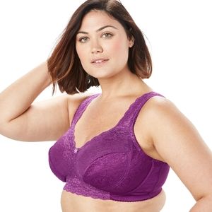 Comfortchoice Side Wire Lace Purple Bra